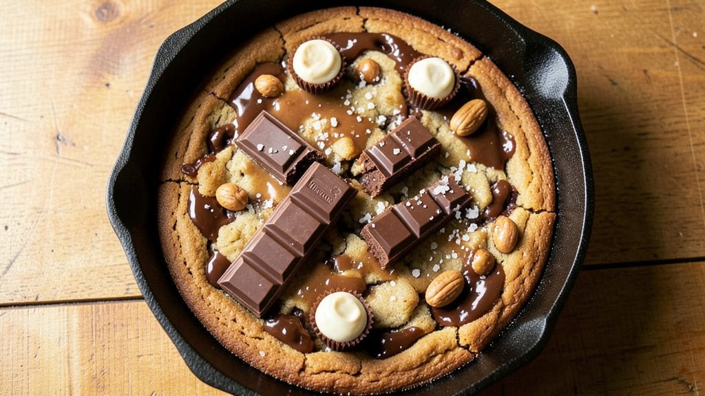 Hershey's Reese's Cookie Skillet Recipe: One-Pan Fudgy Crunch With Warm Vanilla Swirls
